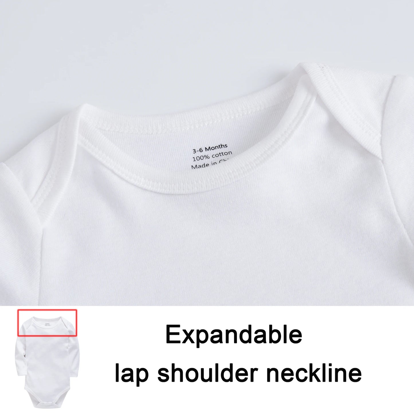 3 Pcs Bodysuits Long Sleeve