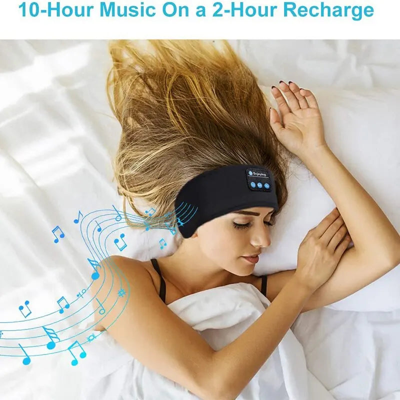 Elastic Bluetooth Headband with Wireless Headphones e Eye Mask