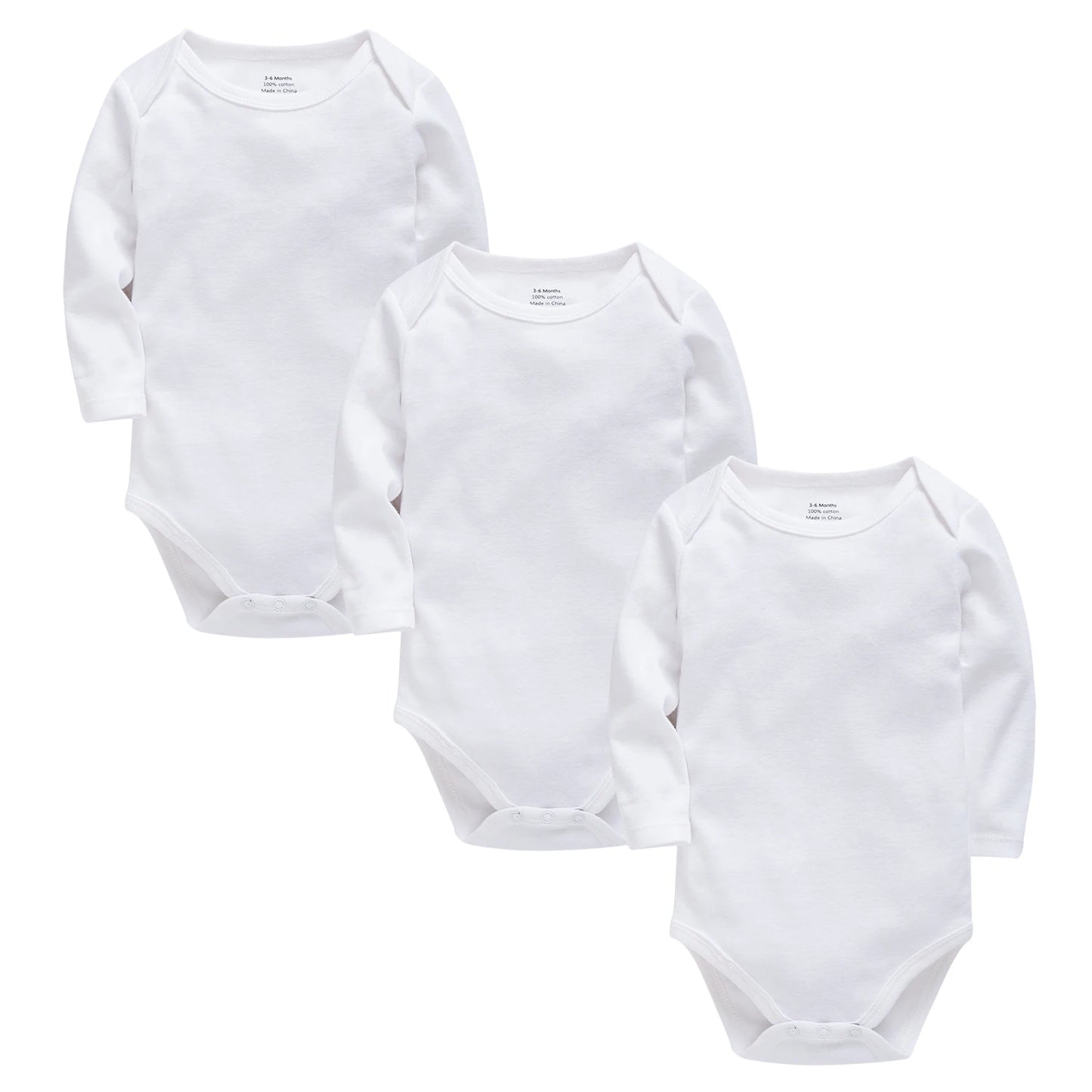 3 Pcs Bodysuits Long Sleeve