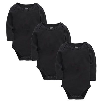 3 Pcs Bodysuits Long Sleeve