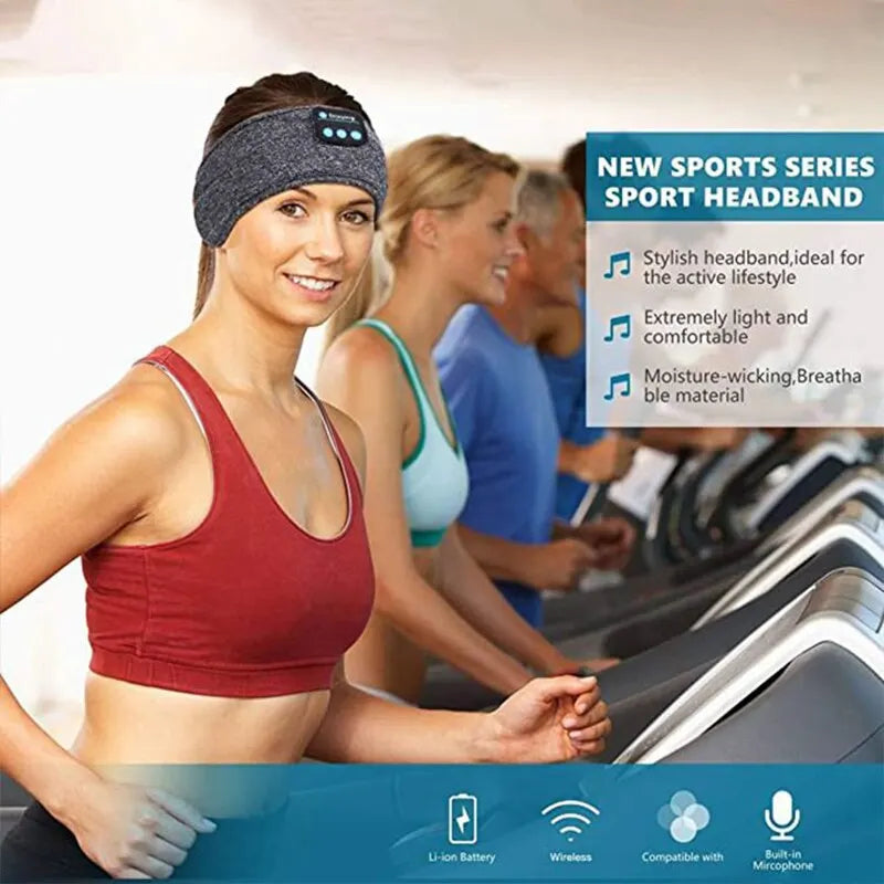 Elastic Bluetooth Headband with Wireless Headphones e Eye Mask