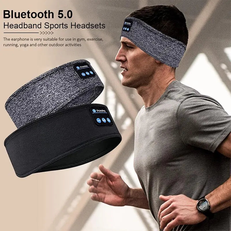 Elastic Bluetooth Headband with Wireless Headphones e Eye Mask