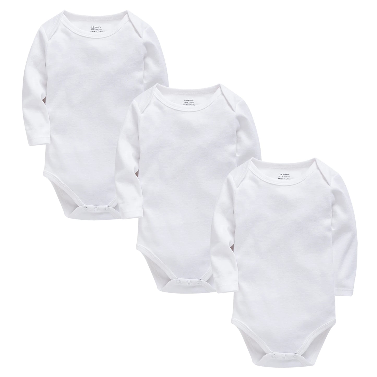 3 Pcs Bodysuits Long Sleeve